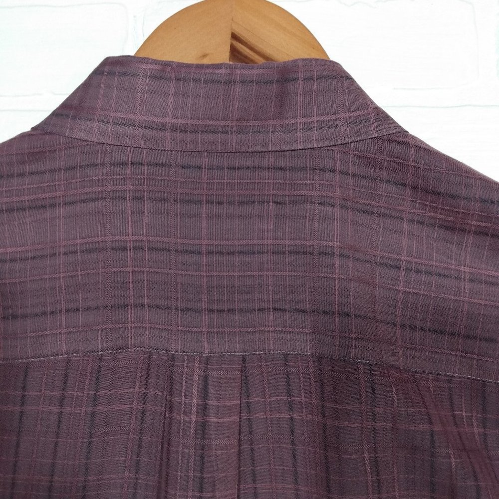 Batik Bay burgundy men's long sleeve button shirt XL - Picture 7 of 9